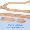 Wooden Train Tracks 58 Piece Set, Track Expansion and 9 Distinct Pieces - 100% Compatible with All Major Brands Including Thomas Wooden Railway System view 4