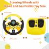 RedCrab Steering Wheels with Brake and Gas Pedals Toy for Kids,Simulated Driving for Toddlers with Light&Music, Pretend Driving Seat Toys, Baby Electric Early Learning Educational Toys (Yellow) view 2