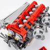 ConGamefun V8 Engine Model Building KitRB DOHC Parallel Twin-Turbo Four-Valve Inline Six-Cylinder MOC Engine Model Building Blocks Set (2291PCS) view 4