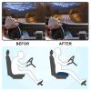 LUOZIQINX Car Seat Cushion for Driving, 3.9 Inches Wedge Driver Seat Cushion Pad, Memory Foam Car Booster Seat Cushion Pillow for Office Chair, Car Seat, Airplane, Bleacher,Blue view 2