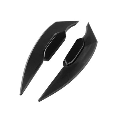 Motorcycle Fairing Winglets, Winglet Aerodynamic Wing Kit Spoiler, 1 Set of Motorcycle Side Winglets Aerodynamic Spoiler for Most Electric Motorcycles Scooters and Electric Bikes (Black)