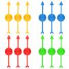 12pcs Game Spinners, 3.94inch Plastic Spinners Arrow Game Spinners 4 Color Board Game Spinners Prize Spinning Wheel Twister Fidget Spinner Replacement for Classroom Board Activities DIY Toy Projects view 1