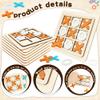 12 Pack Wooden Tic Tac Toe Games Wood Tic-Tac-Toe Bulk XO Table Chess Board Game for Boys Girls Family Activities Educational Toys Birthday Party Favors view 3