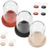 Unomor 10sets Mini Glass Cloche Dome with Base Clear Display Case for Preserved Flowers Plants and Decorative Home Decor for Aesthetic Displays and Dollhouse Accents view 1