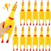 12 Pack Squeeze Screaming Rubber Chicken 11 Inch Yellow Squawking Chicken Rubber Squeaky Chicken Toy for Kids Adults Dogs Pets Prank Novelty Toy Reduce Separation Stress Anxiety view 1