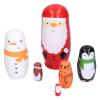 Sunisfa Russian Nesting Dolls, Cartoon Painted Wooden Doll Set, Handcrafted Tribute Ornaments for Home Decoration, Halloween Christmas Birthday Desktop Decorations view 1
