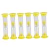 KICHOUSE 6pcs Mini Sandglass Timer for Boy Girl Plastic Sand Clock Fun Toothbrush Timer for Games and Exercise view 1
