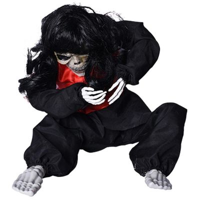 Domary Trembling Crying Ghost Doll Voice Control Ghost Prop Halloween Party Decorations Haunted House Prop (Black)