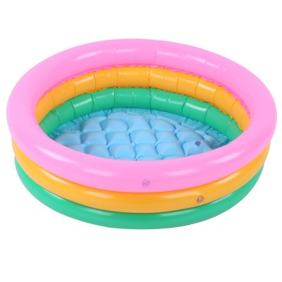 Children Soft Inflatable Swimming Pool Kids Boy Round Shape Bright Color Baby Basin Pool (M(9025cm))