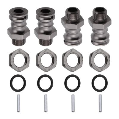 JunZheHub 4Pcs 17mm to 23mm Wheel Adapter Conversion Extension, Titanium Gray