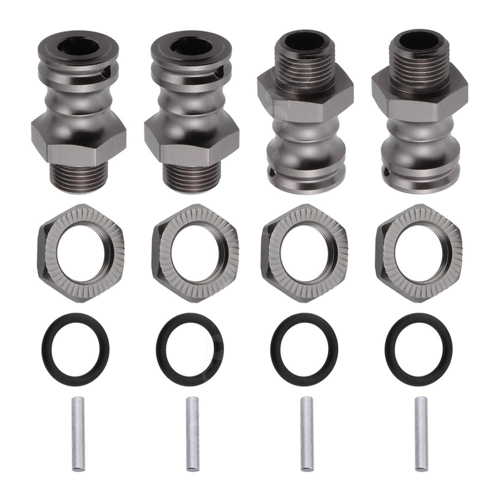 JunZheHub 4Pcs 17mm to 23mm Wheel Adapter Conversion Extension, Titanium Gray