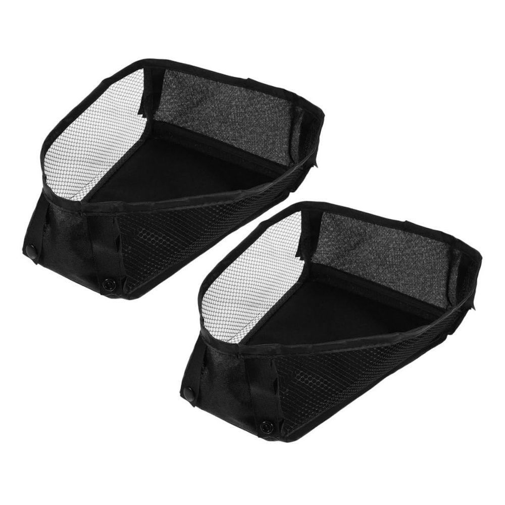 Beatifufu 2pcs Stroller Organizer Mesh Cargo Net Pouch Detachable Storage Bag for Diapers Toys Snacks
