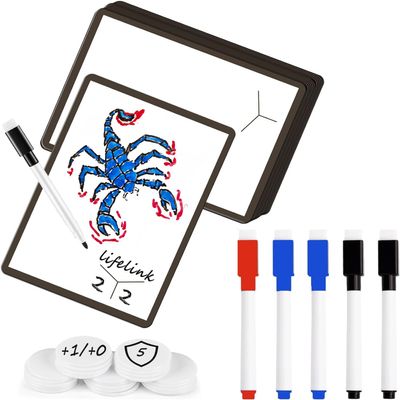 55 Piece Reusable Dry Erase MTG Tokens Premium PVC Double-Sided MTG Proxy Cards for Magic The Gathering DIY Blank Card Games Accessories
