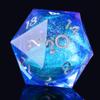 YEMEKO Liquid Core D20 DND 22MM Single Dice with Resin Sharp Edge 20 Sided D&D Dice, 22Mm Handmade Polyhedral for Dungeons and Dragons, RPG Games(Ocean Purple) view 1