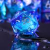 YEMEKO Liquid Core D20 DND 22MM Single Dice with Resin Sharp Edge 20 Sided D&D Dice, 22Mm Handmade Polyhedral for Dungeons and Dragons, RPG Games(Ocean Purple) view 2