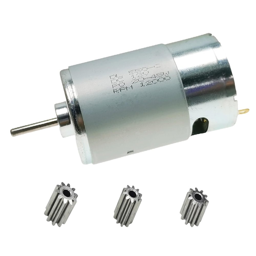 12V DC Motor Speed Controller Powered Wheels Motor Upgrade Kit High Torque Electric Motor Parts for a 12v Trax Replacement Wheels Parts 550 Motor Gear for Ride On Toys Car (1PCS 550 12V 12000RPM)