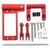 1/10 RC Servo Mount, High Strength Aluminum Front Axle Servo Mount with Hydraulic Steering Link Kit for 1/10 RC Crawler Cars, Red view 1