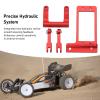 1/10 RC Servo Mount, High Strength Aluminum Front Axle Servo Mount with Hydraulic Steering Link Kit for 1/10 RC Crawler Cars, Red view 2