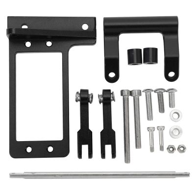 1/10 RC Servo Mount, Aluminium Alloy Hydraulic Tie Rod Servo Mounting Bracket Set, Servo Mount with Hydraulic Steering Link for Capra 1/10