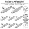 Luxshiny Music Box Winding Key Replacement 10Pcs Iron T Shape Bar 0.98X0.78 Inch Wind up Handle for DIY Windup Jewelry Music Boxes and Clockwork Movement Repair view 3