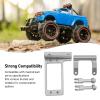 1/10 Aluminum Alloy Hydraulic Rod with Servo Mount Kit, Aluminium Servo Mount with Hydraulic Steering Link for Model Car Off Road Adventure, Grey view 3
