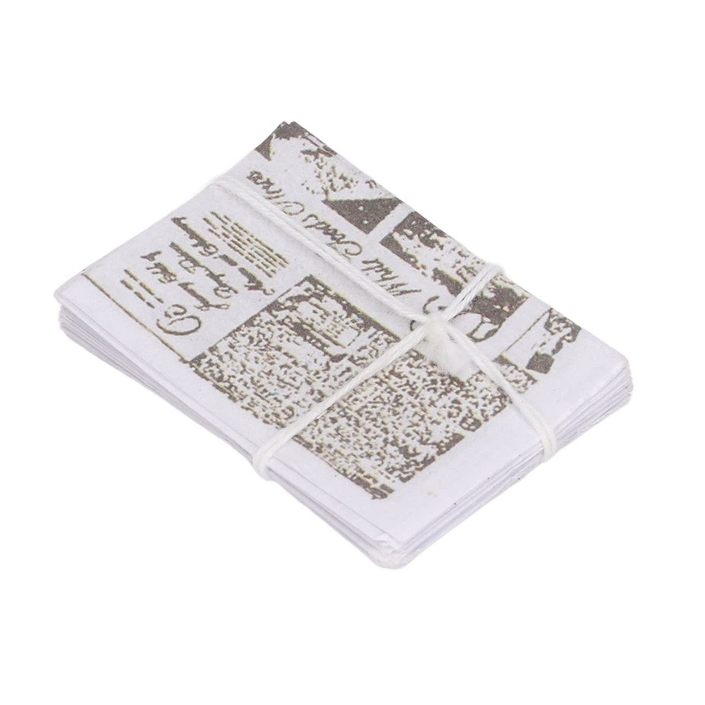 10pcs Lifelike Miniature Newspaper 1/12 1/6 Handmade Dollhouse Study Accessories for Dollhouse Decoration Mini Print Newspapers