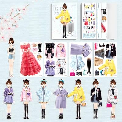 Magnetic Princess Dress Up Paper Doll, 2025 Paper Dolls Magnetic Dress Up Dolls for Girls Ages 4-7, Pretend Play Toys Magnet People Clothes Puzzles Game for Girls Imagine Set Birthday Gift (H Set)