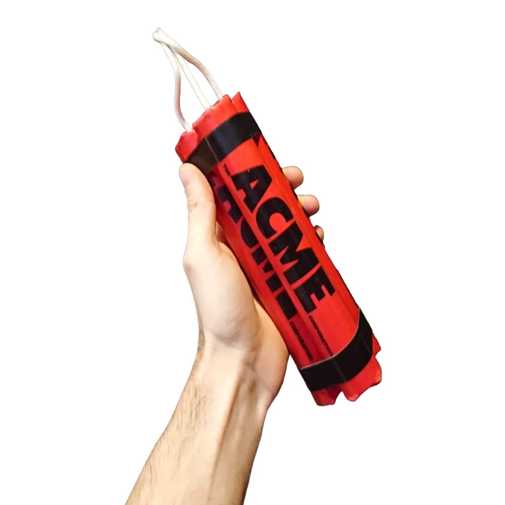 Realistic Acme Style Dynamite Sticks, Film Props, Novelty Gag Gifts, Life Sized