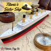 2-Pack Britannic Model Ship & Olympic 1 Ft Long Assembled Titanic Toys For Kids, Historically Accurate Titanic Toy, Titanic Ship, Titanic Cake Topper, Titanic Figurine, Titanic Boat, Titanic Replicas view 3
