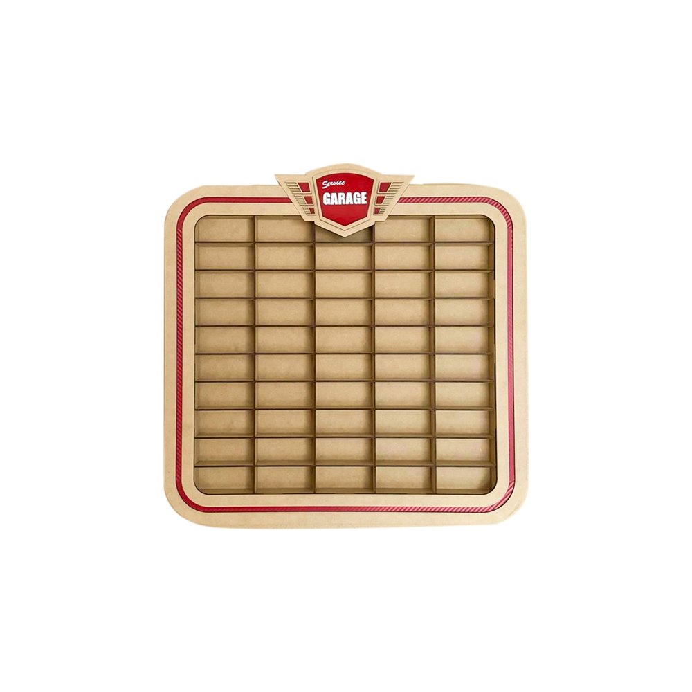ALEJANDRO CORTES Premium Display Case: Special Edition for 1/64 Diecast Cars (Holds 50 Loose Cars - Wall-Mounted MDF) (1, RED LINE)