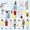 Magnetic Princess Dress Up Paper Doll, 2025 Paper Dolls Magnetic Dress Up Dolls for Girls Ages 4-7, Pretend Play Toys Magnet People Clothes Puzzles Game for Girls Imagine Set Birthday Gift (G Set) view 1