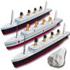 3-Pack RMS Titanic Model Ship & Britannic & Olympic 1 Ft Long Assembled Titanic Toys For Kids, Historically Accurate Titanic Toy, Titanic Ship, Titanic Cake Topper, Titanic Figurine view 1