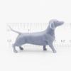 1:12 Scale Dachshund Miniature Cute Dollhouse Figurine, Small DIY Diorama Pet by Stereocat (Female (63mm), Unpainted Gray) view 3