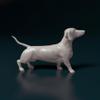 1:12 Scale Dachshund Miniature Cute Dollhouse Figurine, Small DIY Diorama Pet by Stereocat (Female (63mm), Unpainted Gray) view 4