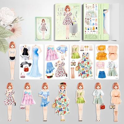 Magnetic Princess Dress Up Paper Doll, 2025 Paper Dolls Magnetic Dress Up Dolls for Girls Ages 4-7, Pretend Play Toys Magnet People Clothes Puzzles Game for Girls Imagine Set Birthday Gift (C Set)