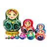 JunZheHub 10 Layer Russian Matryoshka Dolls for Collecting and Displaying, Green view 1