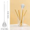 360 Silicone Bottle Brush, Soft Bristle Cup Cleaner Brush Long Handle Flexible Water Bottle Cleaning Brush for Lid Teapots Bowls Containers Narrow Area (White) view 2