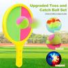 shuangjishan Toss and Catch Game for Kids: Toss and Catch Balls Set of 2 - Outdoor Catching Ball Paddle Toys for Ages 3+ Beach Paddle Ball Sets for Yard, Backyard, Summer view 4