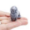 1:12 Scale Long Hair Dachshund Miniature Sitting Cute Dollhouse Figurine, Small DIY Diorama Pet by Stereocat (Hand Painted) view 1