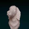 1:12 Scale Long Hair Dachshund Miniature Sitting Cute Dollhouse Figurine, Small DIY Diorama Pet by Stereocat (Hand Painted) view 3