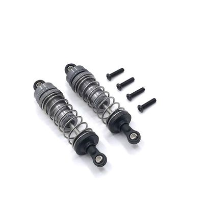 Metal Upgrade 2PCS External Spring Hydraulic Shock for WLtoys 144010 144001 144002 124016 124017 124018 124019 RC Car Parts(Dark Grey)