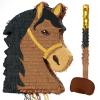 WERNNSAI Horse Piata - Brown Horse Party Decorations Hanging Cowboy Piata with Blindfold and Bat Western Cowboy Party Favors for Kids Boys Classroom Activities Game view 1