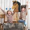WERNNSAI Horse Piata - Brown Horse Party Decorations Hanging Cowboy Piata with Blindfold and Bat Western Cowboy Party Favors for Kids Boys Classroom Activities Game view 3