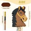 WERNNSAI Horse Piata - Brown Horse Party Decorations Hanging Cowboy Piata with Blindfold and Bat Western Cowboy Party Favors for Kids Boys Classroom Activities Game view 4