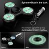 ATESSON Metal Light Up Fidget Spinner Toys, Durable Stainless Steel Bearing High Speed Silent with Fluorescent Precision Focus Anxiety Stress Relief Boredom Fidget Spinners for Kids & Adults Black view 2