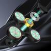ATESSON Metal Light Up Fidget Spinner Toys, Durable Stainless Steel Bearing High Speed Silent with Fluorescent Precision Focus Anxiety Stress Relief Boredom Fidget Spinners for Kids & Adults Black view 3