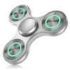 ATESSON Metal Light Up Fidget Spinner Toys, Durable Stainless Steel Bearing High Speed Silent with Fluorescent Precision Focus Anxiety Stress Relief Boredom Fidget Spinners for Kids & Adults Silver view 1