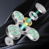ATESSON Metal Light Up Fidget Spinner Toys, Durable Stainless Steel Bearing High Speed Silent with Fluorescent Precision Focus Anxiety Stress Relief Boredom Fidget Spinners for Kids & Adults Silver view 3