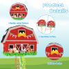 WERNNSAI Red Farm Animal Piata - Farm Baby Shower Decorations Animal Pinata Party Game for Kids Birthday Celebrations Milk Farm Party Favor Supply with Bat Blindfold view 4