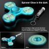 ATESSON Metal Light Up Fidget Spinner Toys, Durable Stainless Steel Bearing High Speed Silent with Fluorescent Precision Focus Anxiety Stress Relief Boredom Fidget Spinners for Kids & Adults Blue view 2